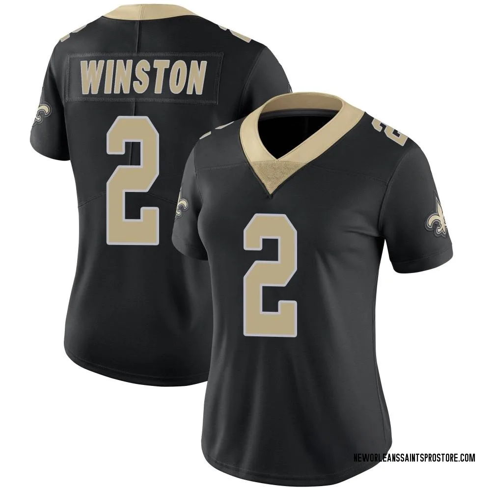  alt=&quot;Women's Limited Jameis Winston New Orleans Saints Black Team Color Vapor Untouchable Jersey&quot; width=500
